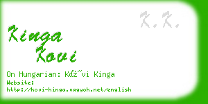 kinga kovi business card